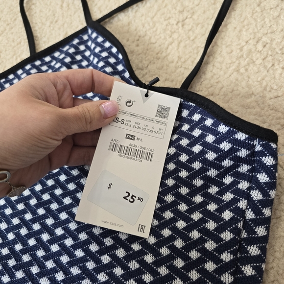 NWT Zara Knit Cropped Halter - Picture 3 of 8